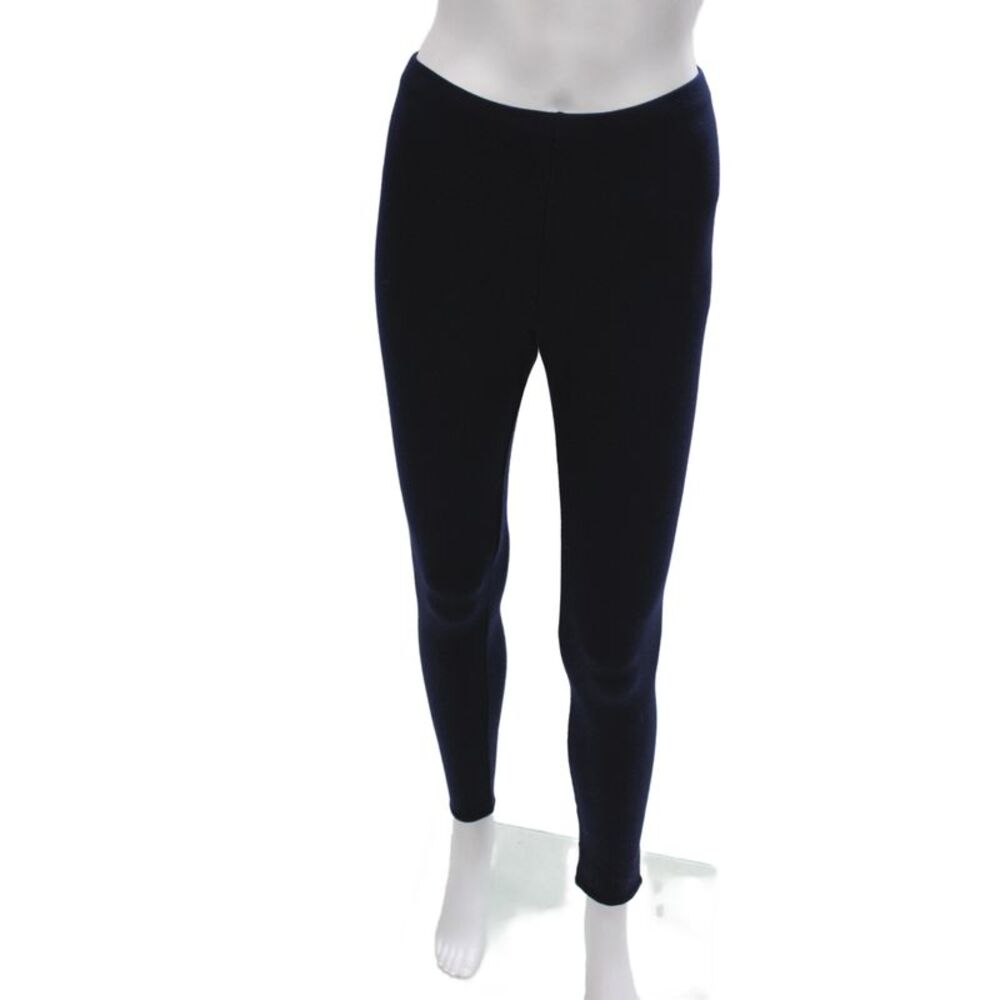 Ralph Lauren Purple Label Women Ankle Leggings Dark Blue Wool Blend Size L
